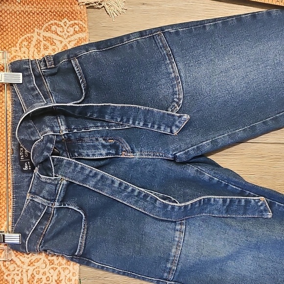 Boden High Rise Cotton Blue Jeans with Tie Waist, Mid Vintage - Picture 6 of 6